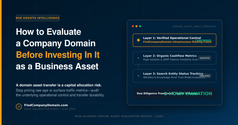 How to Evaluate a Company Domain Before Investing In It as a Business Asset