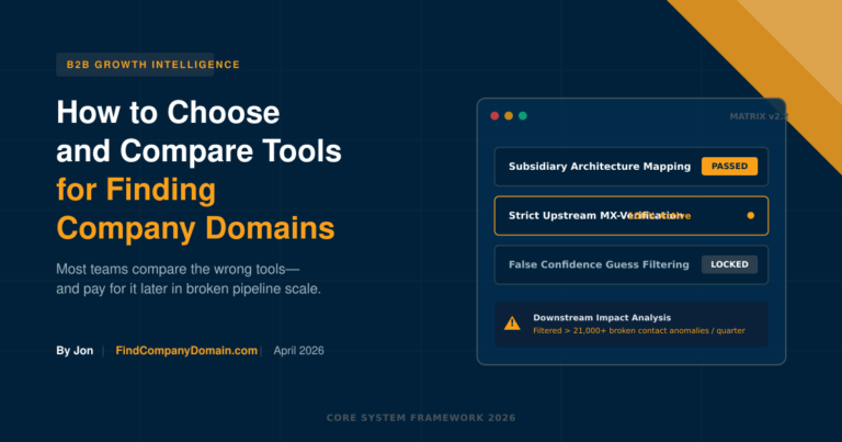 How to Choose and Compare Tools for Finding Company Domains