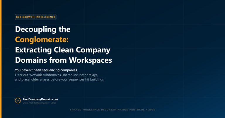 Decoupling the Conglomerate: How to Extract Clean Company Domains from Shared Workspace Data